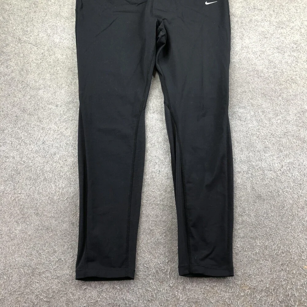 Nike Leggings Womens 2X Black Dri-FIT Compression Ankle Running Gym Athletic